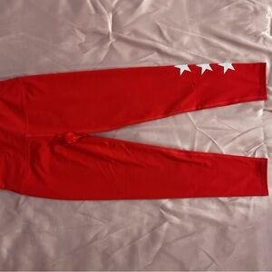 DSG Red Leggings with White Stars